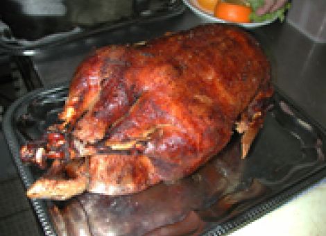 Gänsebraten mit Maronen-Apfel-Füllung