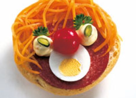 Essbares Clown-Gesicht