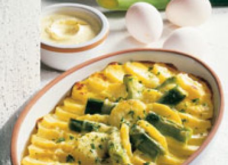 Kartoffel-Lauch-Gratin