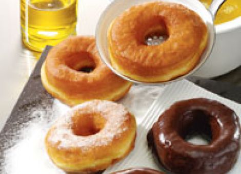 Donuts mit Schokoguss