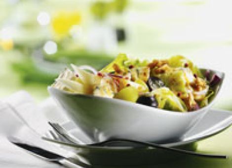 Eisbergsalat mit kernlosen Trauben