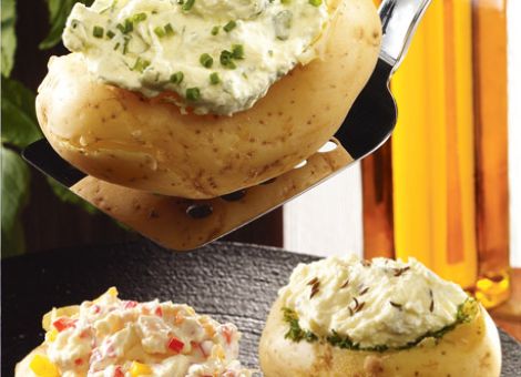 Gefüllte Kartoffeln mit Kräuterquark