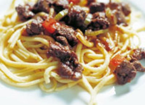 Spätzle mit Rehragout