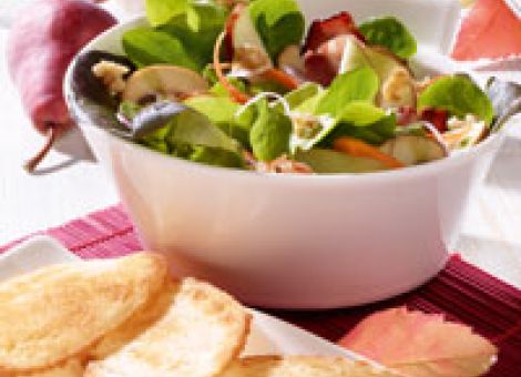 Herbstsalat mit Kürbiskernöl