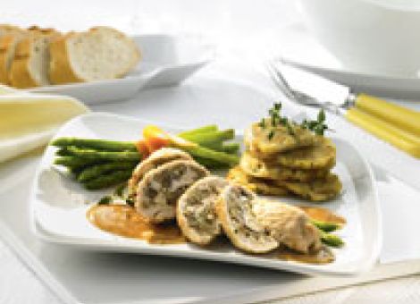 Putenrouladen mit Maronenfüllung