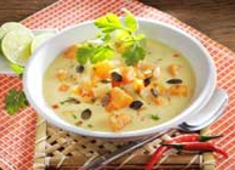 Kürbistopf mit Kokosmilch