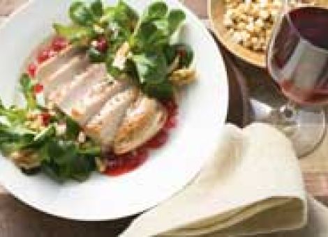 Fasanenbrust mit Preiselbeersauce