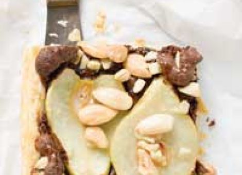 Birnen-Schoko-Kuchen mit Mandeln