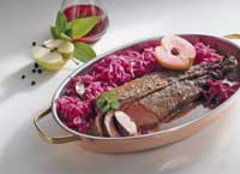 Rehrücken mit Rotkohl