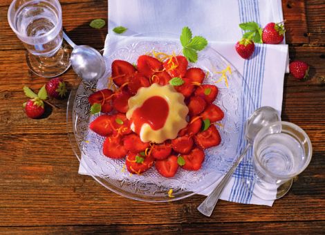 Saisonaler Grießflammeri 