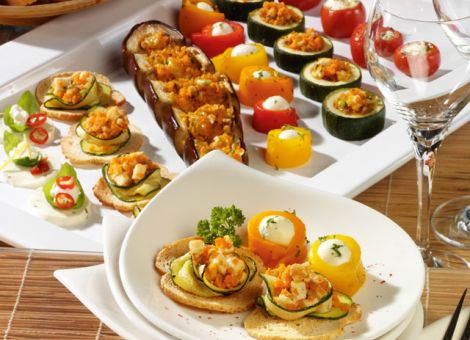 Leichte Snacks mit Brotchips