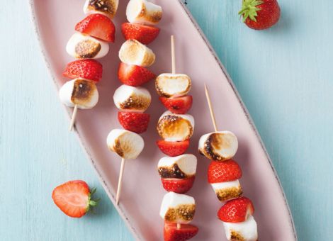 Erdbeer-Marshmallow-Spieße