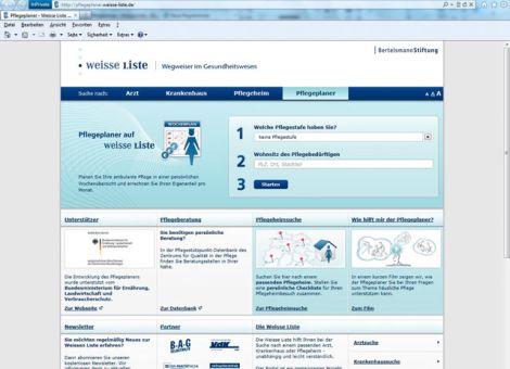 Ab sofort: Online-Planer für die Pflege zu Hause