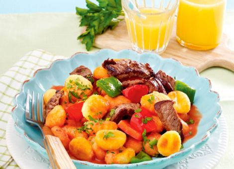 Rindfleisch-Gnocchi-Pfanne
