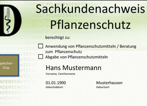 Sachkundenachweis für Pflanzenschutzanwender