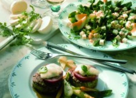 Kalbsmedaillons mit Frühlingsgemüse