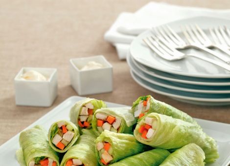 Knackige Salatröllchen