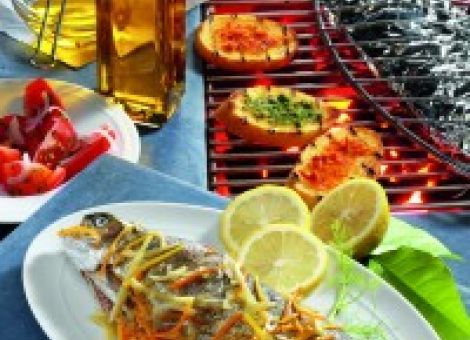 gegrillte Forelle in Alufolie