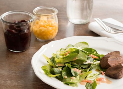 Feldsalat mit Rehfilet