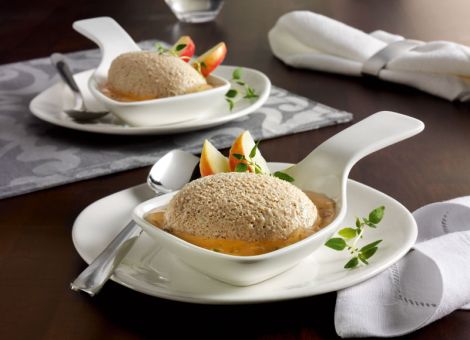 Kalbslebermousse mit Apfelgelee