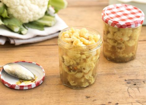 Blumenkohlrößchen im Einmachglas