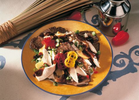 Geflügel-Salat mit Austernpilzen