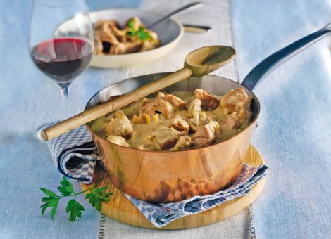 Kalbsgulasch mit Champignons