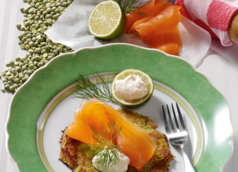 Grüne Erbsen-Reibekuchen