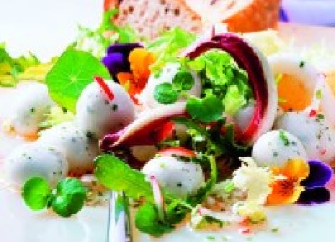 Italienischer Sommersalat mit vielen Kräutern