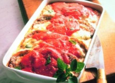 Überbackene Auberginen