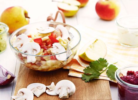 Ziegenfrischkäse mit Fenchelsalat