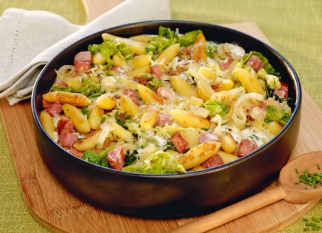 Schupfnudel-Wirsing-Gratin