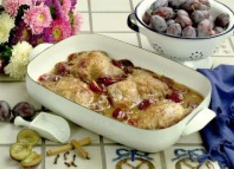 Nackenschnitzel mit Pflaumen