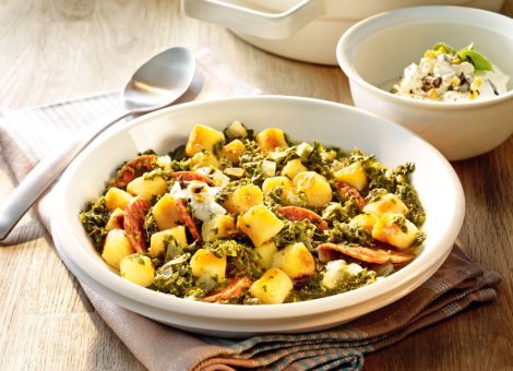Grünkohl-Chorizo-Gnocchi