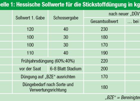 Niedrige Werte bei der Düngung von Sommerungen beachten