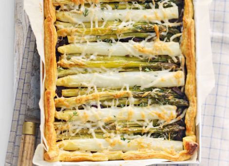 Tarte mit Spargel