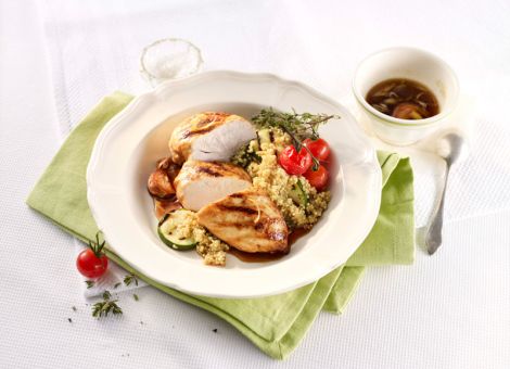 Glacierte Hähnchenbrust