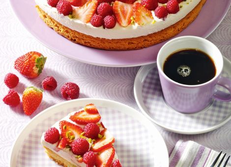 Sommertraum: Erdbeer-Himbeertorte
