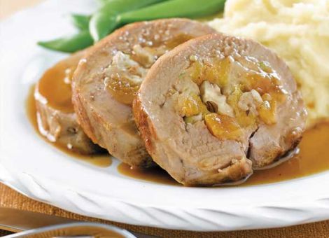 Schweinefilet mit Walnuss-Aprikosenfüllung