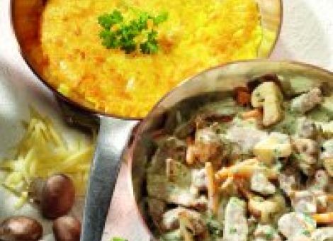 Pilzgeschnetzeltes mit Käserösti