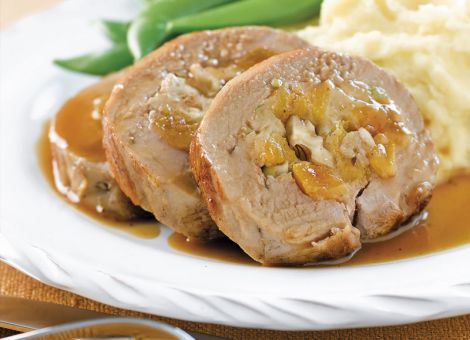 Schweinefilet mit Walnuss-Aprikosenfüllung
