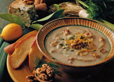 Suppe von geröstetem Fenchel