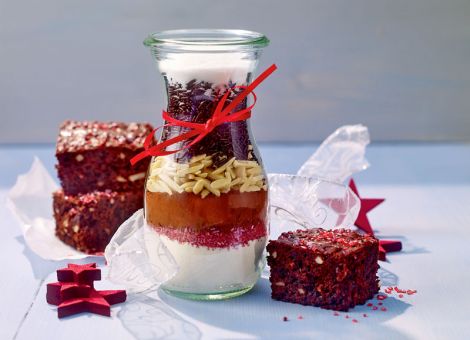 Weihnachts-Brownies zum Verschenken 