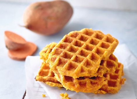 Leckere Süßkartoffelwaffeln