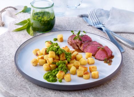 Lammfilet mit Bärlauch-Gnocchi 