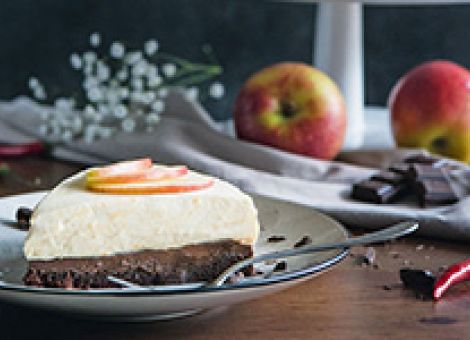 Apfelfruchttorte  mit Schokoladen-Chilicreme