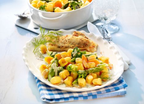 Frühlings-Gemüseauflauf