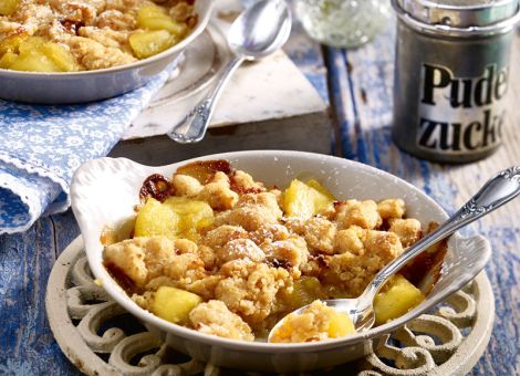 Apfel-Crumble mit Ingwer 