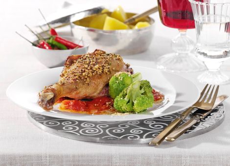 Geschmorte Gänsekeulen  auf indische Art