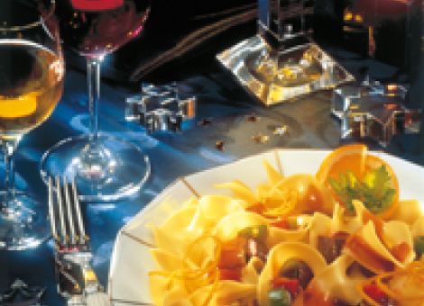 Wildentenragout mit Bandnudeln